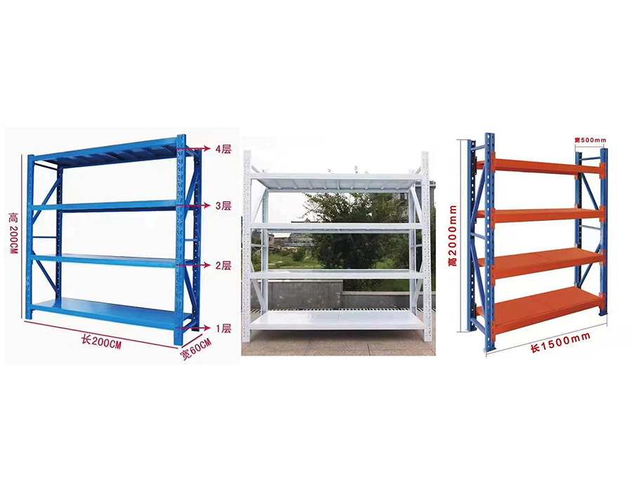 Prateleiras sem parafusos para serviços leves (≤150 kg/camada)