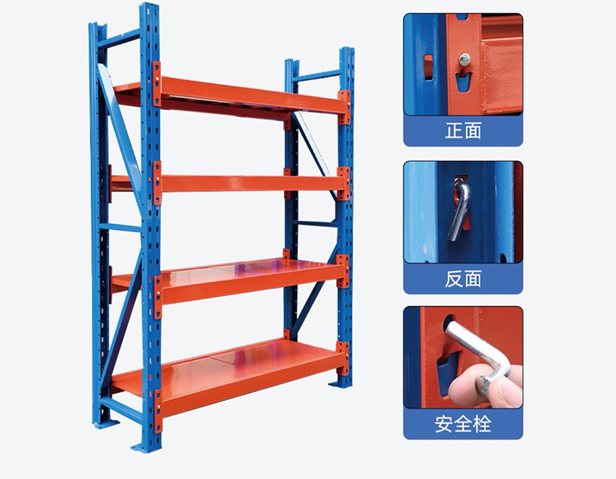 Prateleiras sem parafusos para serviços leves (≤150 kg/camada)